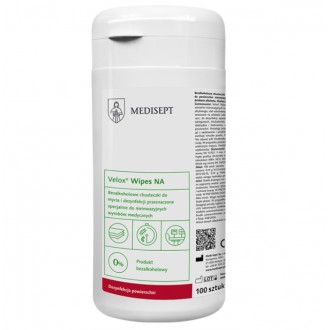 Chusteczki bezalk. VELOX WIPES NA 100szt puszka MEDISEPT Chusteczki bezalk. VELOX WIPES NA 100szt puszka MEDISEPT