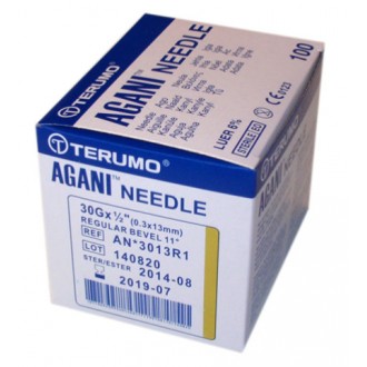 IGŁY INIEKCYJNE TERUMO AGANI 0,3x13 30G opak. 100szt  AN3013R1