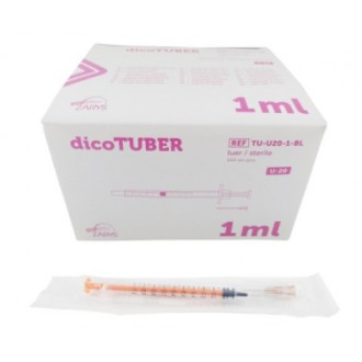 StrzykawkI do Tuberkuliny 1ml z igłą 0.45x13mm dicoTUBER ZARYS opak. 100szt.