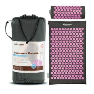 Mata ACCUPRESSURE MAT różowa z poduszką BALANSSEN Mata ACCUPRESSURE MAT różowa z poduszką BALANSSEN