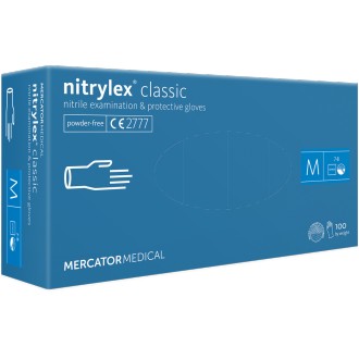 RĘKAWICE nitrylowe NITRYLEX CLASSIC bezpudrowe, 100 sztuk MERCATOR MEDICAL