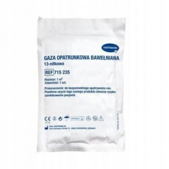 Gaza bawełniana JAŁOWA 1m2 13N HARTMANN Gaza bawełniana JAŁOWA 1m2 13N HARTMANN