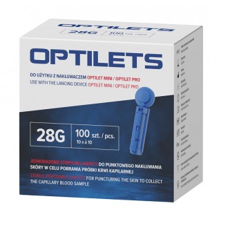 OPTILETS LANCETY 100szt 28G sterylne DIAGNOSIS