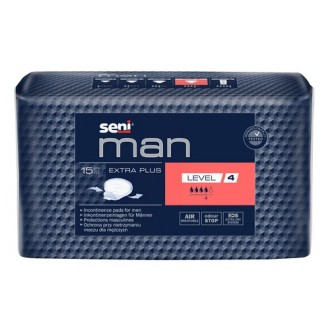 Wkładki anatomiczne męskie SENI MAN EXTRA PLUS LEVEL 4 15szt TZMO