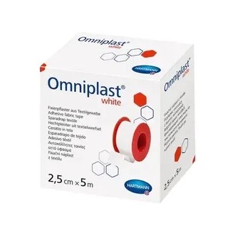 Omniplast biały 5cm*5m przylepiec materiałowy
