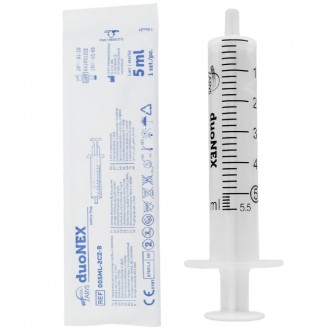 Strzykawki DUONEX 2część. 5ml LUER opak.100szt ZARYS