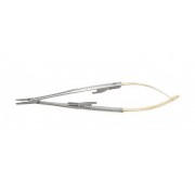 Igłotrzymacz Castroviejo z zamkiem gładki prosty TC 14cm KEYMED