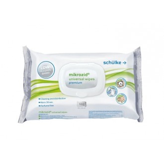 Chusteczki dezynf. MIKROZID UNIVERSAL WIPES PREMIUM op.100szt. SCHÜLKE