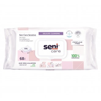 SENI CARE Sensitive CHUSTECZKI pielęgnacyjne 68 sztuk