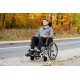 WÓZEK INWALIDZKI ALUM. Z ZAGŁÓWKIEM - PREMIUM TIM PLUS /48cm, koła pełne, poduchy czarno-niebieskie/ TIMAGO