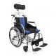 WÓZEK INWALIDZKI ALUM. Z ZAGŁÓWKIEM - PREMIUM TIM PLUS /48cm, koła pełne, poduchy czarno-niebieskie/ TIMAGO
