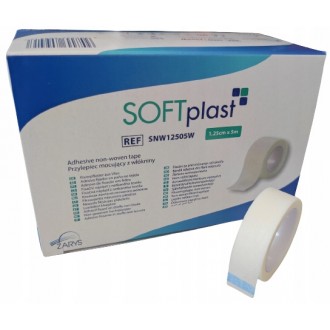 Przylepiec włókninowy SOFTPLAST 1.25cm x 5m 24szt ZARYS