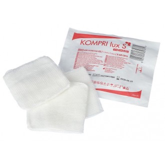 KOMPRI LUX S sterylny kompres z gazy 7,5x7,5cm 17N12W blister a'3 