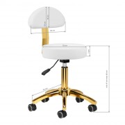 TABORET Z OPARCIEM AM-304GOLD GABBIANO