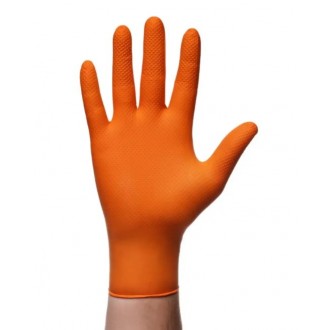 Rękawice GO-GRIP ORANGE nitrylowe 50szt MERCATOR