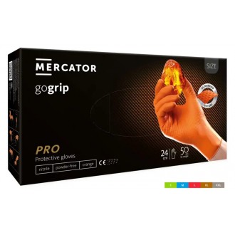 Rękawice GO-GRIP ORANGE nitrylowe 50szt MERCATOR
