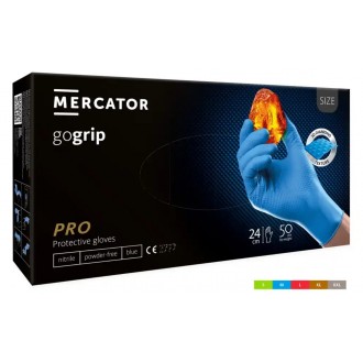 Rękawice GO-GRIP BLUE nitrylowe 50szt bezpudr. MERCATOR