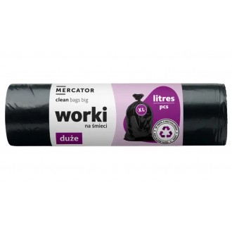 WORKI NA ŚMIECI CZARNE 240L opak. 10szt CLEAN BAGS BIG MERCATOR