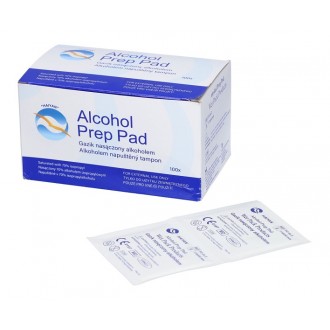 Gaziki dezynfekcyjne ALCOHOL PREP PAD M 65x55mm opak.100szt Gaziki dezynfekcyjne ALCOHOL PREP PAD M 65x55mm opak.100szt