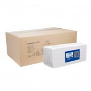 RĘCZNIK PAPIEROWY SKŁADANY BIAŁY ZZ celulozowy 2 warstwy 3200 listków COMPACT V2222 KARTON