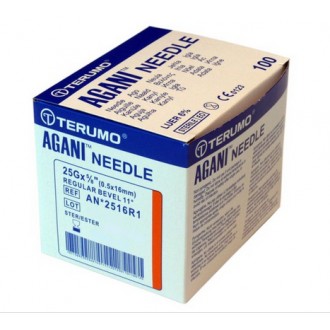 IGŁY iniekcyjne 0.5x16 25G TERUMO AGANI opak.100 szt.