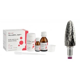VILLACRYL SOFT 60g+40ml+10ml materiał do podścielenia EVERALL7 + frez EC CUTTER 274.176.060 GRATIS 