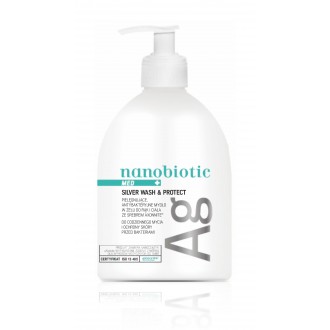 Mydło w żelu NANOBIOTIC MED SILVER WASH&PROTECT 0.5L NANO-TECH POLSKA