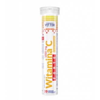 WITAMINA C FORTE 1000mg 20 tabletek musujących VITTER BLUE