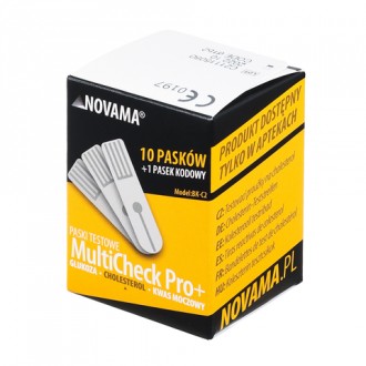 Paski testowe CHOLESTEROL 10szt MULTI CHECK PRO+ NOVAMA