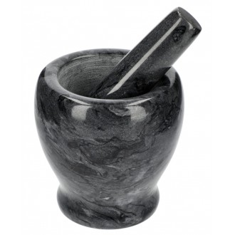 Moździerz kuchenny MARMUROWY CZARNY 10cm BROWIN