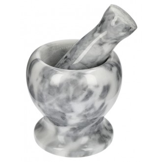 Moździerz kuchenny MARMUROWY biały 10cm BROWIN