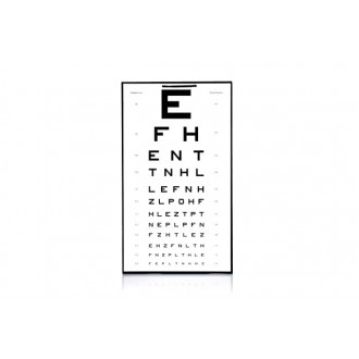 Tablica okulistyczna literowa "E"  obraz prosty