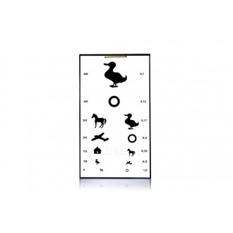 Tablica okulistyczna dla dzieci ze zwierzętami "KACZUSZKA"
