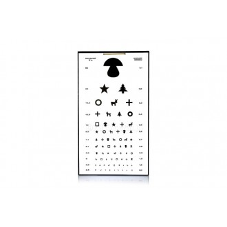 Tablica okulistyczna dla dzieci obrazkowa z "Grzybkiem"