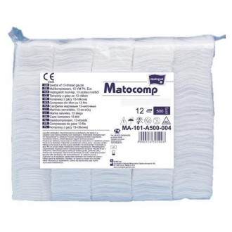 Matocomp kompresy z gazy 7x7cm a'500szt niejał. 17N12W