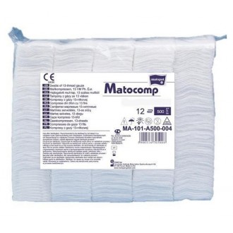 Matocomp kompresy z gazy 9x9cm a'500szt niejał. 17N12W Matocomp kompresy z gazy 9x9cm a'500szt niejał. 17N12W