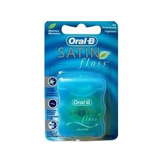 Nić dentystyczna SATINFLOS 25m miętowa OralB Nić dentystyczna SATINFLOS 25m miętowa OralB