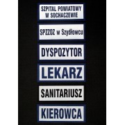 Naszywka kordurowa, emblemat 31x10cm "LEKARZ"