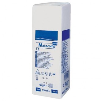 Matocomp Kompres z gazy 7,5x7,5cm 17N 12W a'100szt Matocomp Kompres z gazy 7,5x7,5cm 17N 12W a'100szt