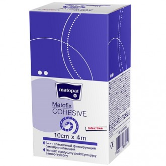 MATOFIX COHESIVE 10cmx4m samoprzylepny bandaż elastyczny