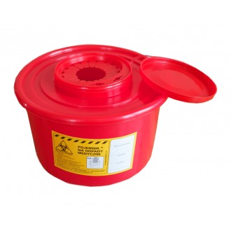 Pojemnik na odpady medyczne 3,5 L czerwony PLASPOL