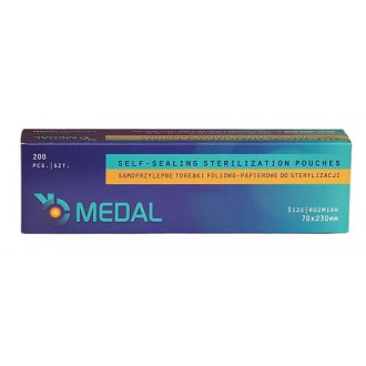Torebki do sterylizacji 70x230mm 200szt Medal Torebki do sterylizacji 70x230mm 200szt Medal
