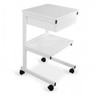 Stolik pod aparaturę Aluminiowy - 2 półki + szuflada - Juventas Stolik pod aparaturę Aluminiowy - 2 półki + szuflada - Juventas