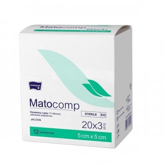 MATOCOMP PEEL PACK 5 x 5 cm kompres z gazy jałowy 8W 17N opak. 20 x 3szt