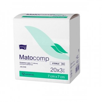 MATOCOMP PEEL PACK 7 x 7 cm kompres z gazy jałowy 8W 17N opak. 20 x 3szt