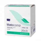 MATOCOMP PEEL PACK 9 x 9 cm kompres z gazy jałowy 12W 17N opak. 20 x 3szt