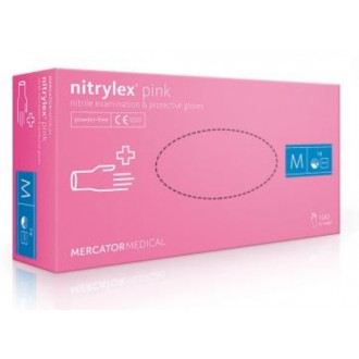 Rękawice nitrylowe różowe NITRYLEX PINK PF 100 szt MERCATOR Rękawice nitrylowe różowe NITRYLEX PINK PF 100 szt MERCATOR